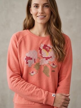 Maloja Coral Floral Cross-Stitch Sweatshirt